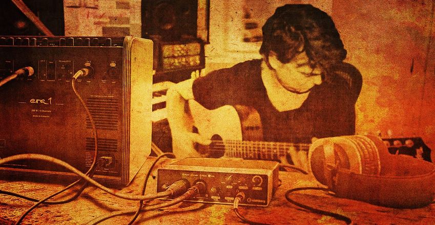 Illustration: Musiker im Studio, für music&sales