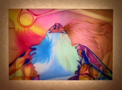 Hinterglas-Malerei, Airbrush