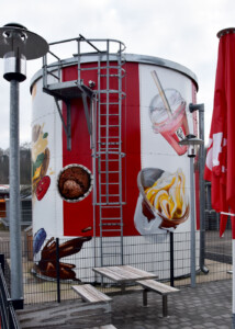 Airbrush, Graffiti auf Wassertank, Neunkirchen, Saarland