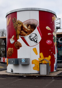 Airbrush, Graffiti auf Wassertank, Neunkirchen, Saarland