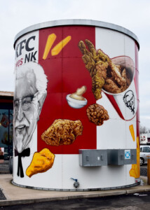 Airbrush, Graffiti auf Wassertank, Neunkirchen, Saarland